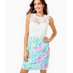 Lilly Pulitzer NWT! Sharice Stretch Shift Coral Bay Dress Size 14